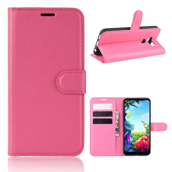 Classic LG K40S flip etui - Rose Pink