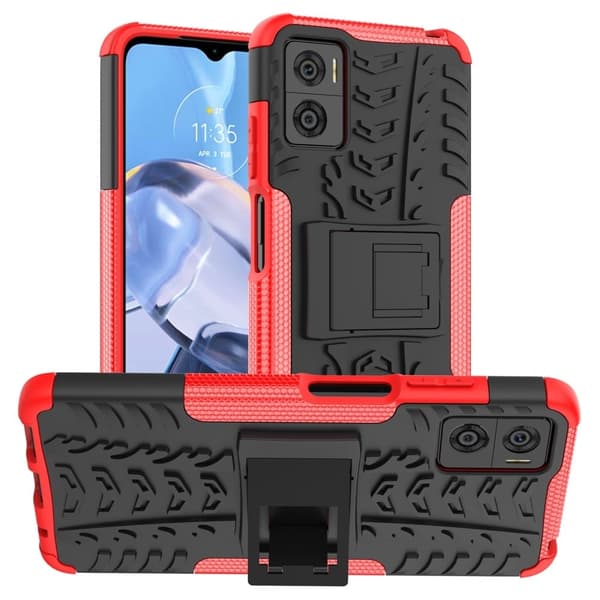 Offroad Suojakotelo Motorola Moto E22 - Punainen Red