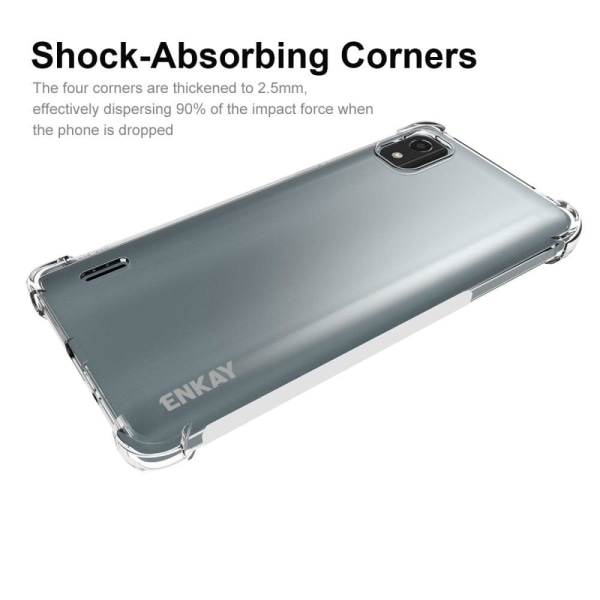 ENKAY clear drop-proof case for Nokia C2 2nd Edition Transparent