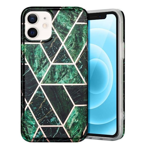 Marmor etui til iPhone 12 Mini - Grøn Green