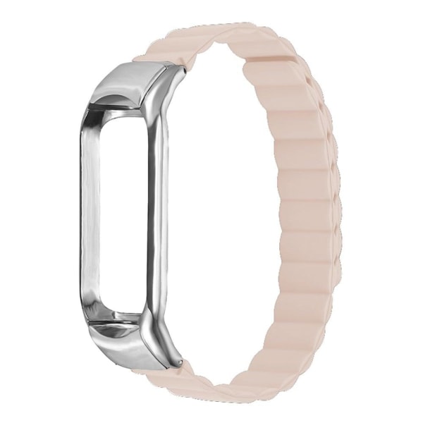 Xiaomi Mi Smart Band 6 / 5 snyggt klockarmband i silikon - Beige Brun