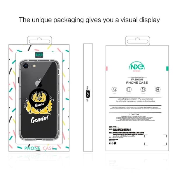 NXE iPhone 7/8 TPU etui med konstellationsmønster - Gemini Multicolor