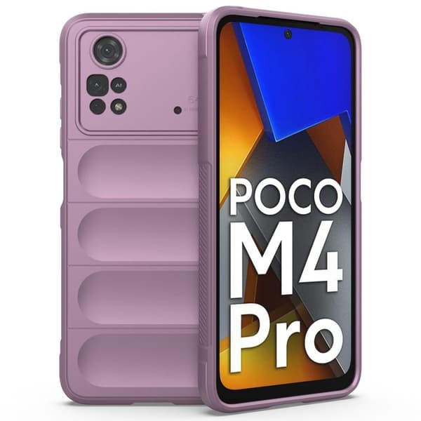 Blødt grebsformet cover til Xiaomi Poco M4 Pro - Lilla Purple