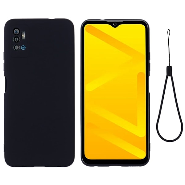 Matte Liquid silikone cover til ZTE Blade A71 - Sort Black