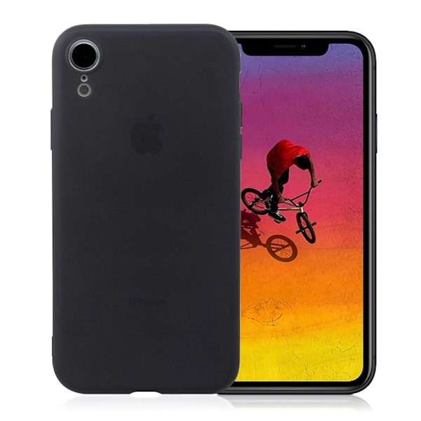 iPhone Xr Sormejälki Hylkivä Matta Pintainen Pehmeä Muovinen Takasuoja Kuori - Musta Black
