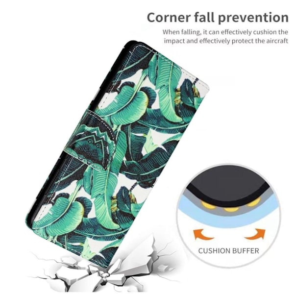 Wonderland iPhone 14 flip etui - Vejbredsblad Green