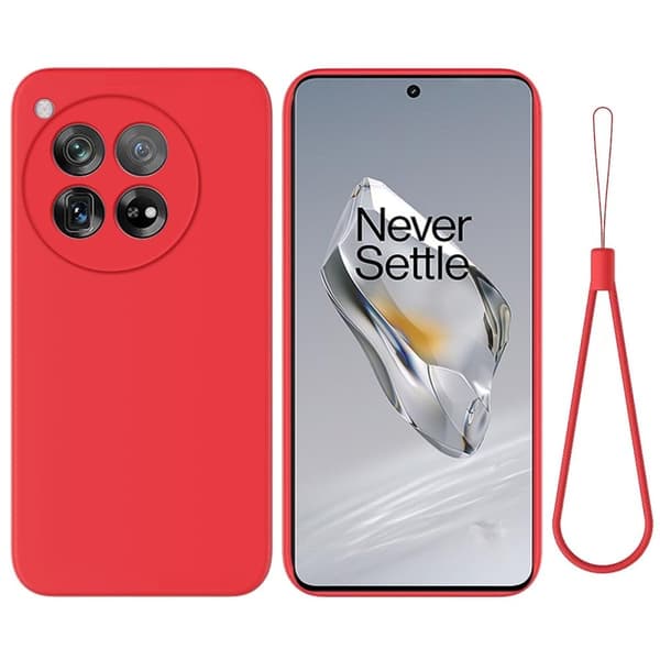 Matte Liquid OnePlus 12 silikone cover - Rød Red