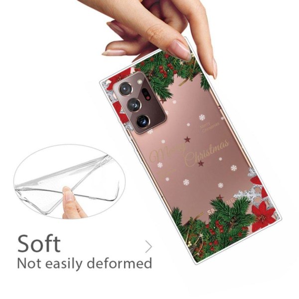 Christmas Samsung Galaxy Note 20 Ultra fodral - Snow and Grass Grön