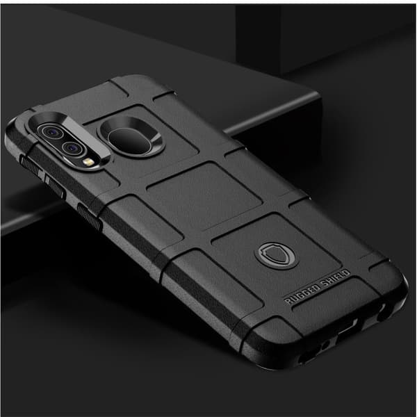 Rugged Shield kuoret - Samsung Galaxy A40 - Musta Black