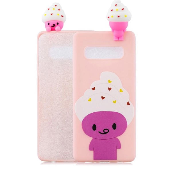 Samsung Galaxy S10 Plus 3D Suloinen nukke kuosi suojakotelo - Sarjis Eläin Multicolor