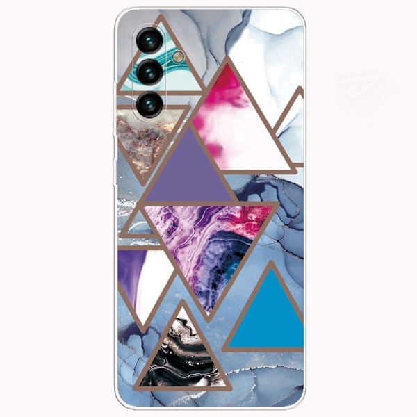 Marble Samsung Galaxy A13 5G Suojakotelo - Triangle Patterns In Marble Multicolor