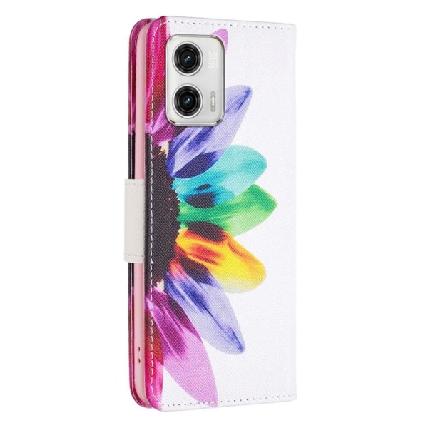 Wonderland Motorola Moto G73 Flip Etui - Solsikke Multicolor