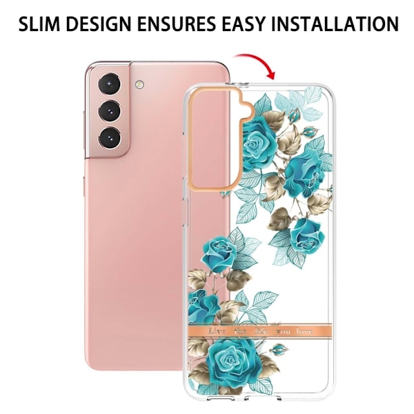 Supertyndt og slidstærkt softcover til Samsung Galaxy S21 - Blå Rose Blue