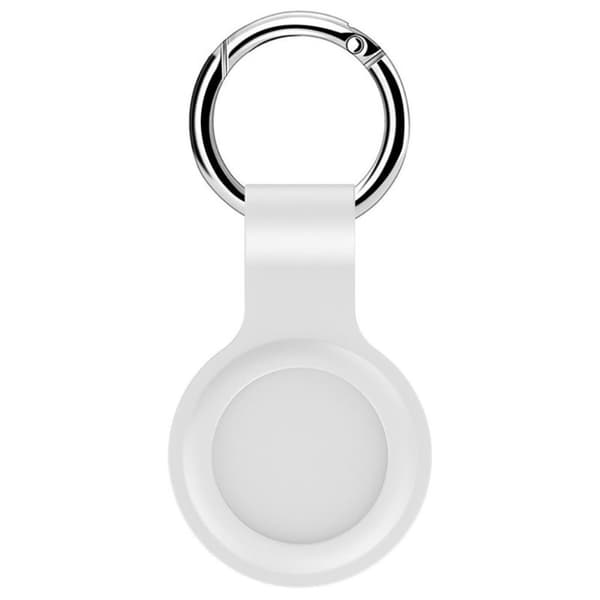 AirTags silikonikotelo avaimenperällä - Valkoinen White
