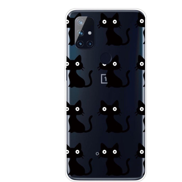 Deco OnePlus Nord N10 5G kotelot - Musta Kissa Black