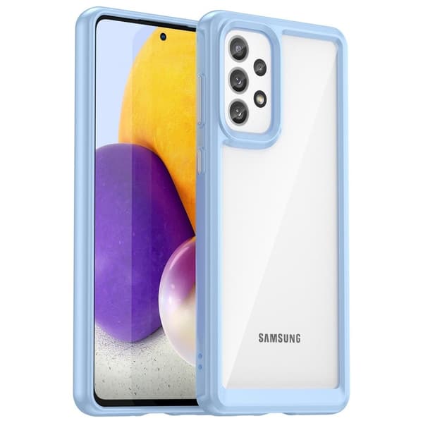 Samsung Galaxy A73 älykäs akryylikansi - Sininen Blue