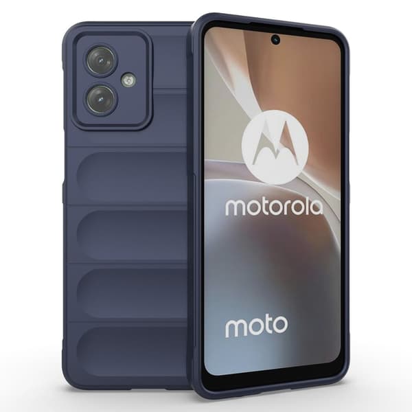 Mjukt greppformat Motorola Moto G54 skal - Blå Blå