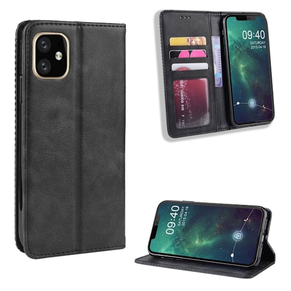 Bofink Vintage iPhone 11 Pro Max læderetui - Sort Black