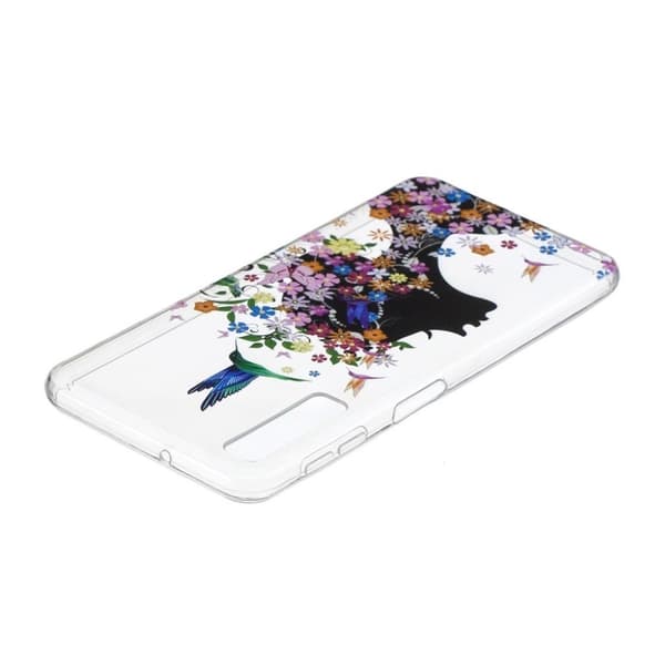 Samsung Galaxy A7 (2018) mönstrat fodral - Blommig Flicka multifärg