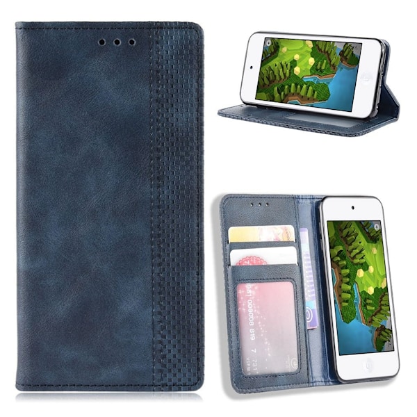 Bofink Vintage läder iPod Touch (2019) fodral - Blå Blå