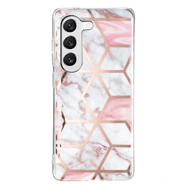 Marmormotiv Samsung Galaxy S23 Plus skal - Rosa / Vit Marmor Rosa