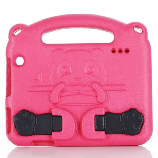 Amazon Fire 7 (2022) tegneserie panda stil deksel - Rose Pink