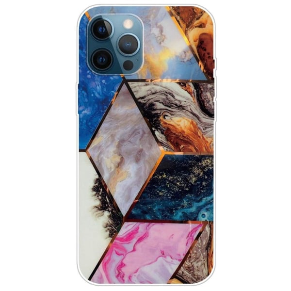 Marble design iPhone 14 Pro kotelot - Elinvoimainen Marmori Timantti Multicolor