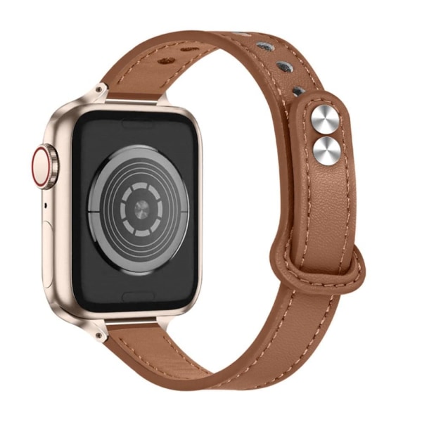 Apple Watch Series 8 (41mm) urrem i ægte læder - Brun Brown