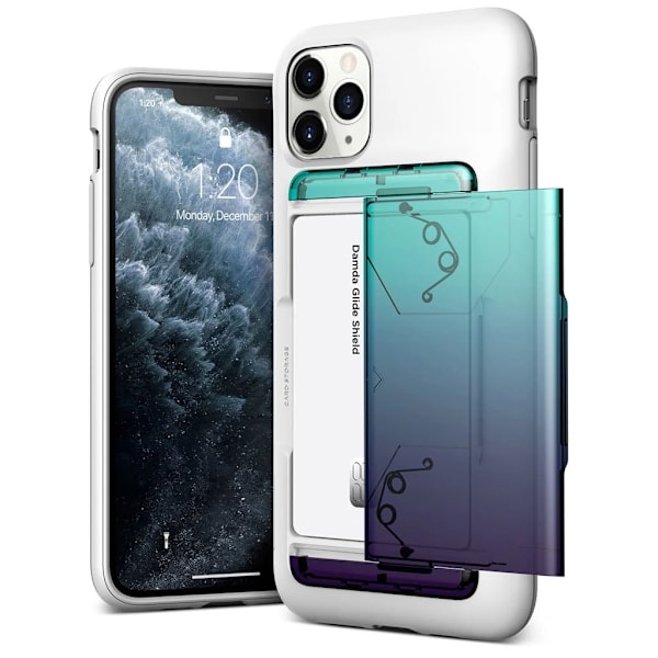 VRS Design Damda Glide Shield til iPhone 11 Pro Max - Hvid Grøn - Lilla Multicolor