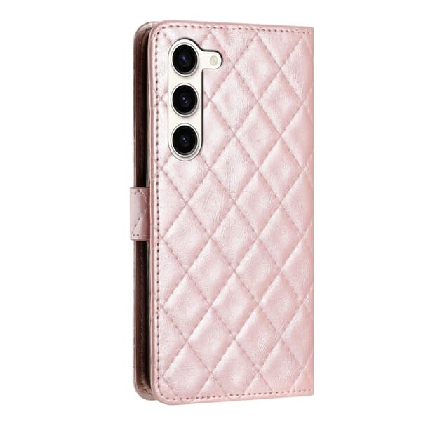 Funktionelt Samsung Galaxy S24 rombe etui med pung Pink