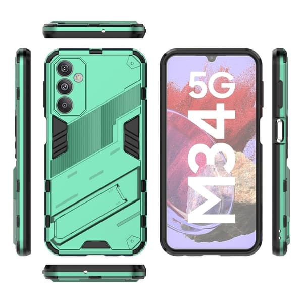 Stöttåligt Samsung Galaxy M34 hybridskal - Grön Grön