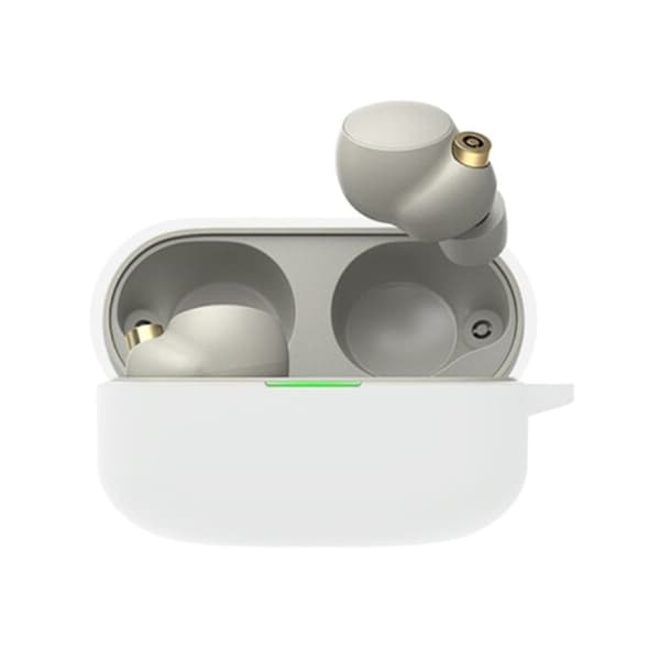 Sony WF-1000XM4 silikonfodral med spänne - Vit Vit
