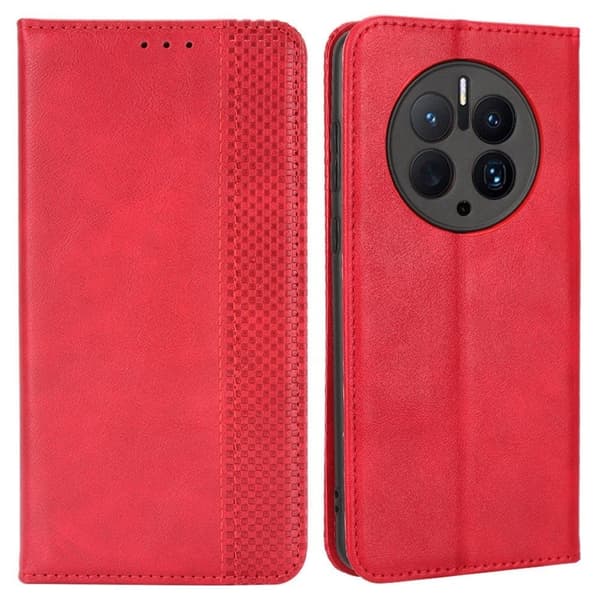 Bofink Vintage Huawei Mate 50 Pro Læretui - Rød Red