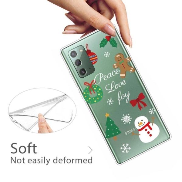 Juletaske til Samsung Galaxy Note 20 - Træ Og Snemand Multicolor