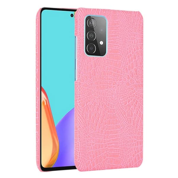 Croco case - Samsung Galaxy A52 5G - Lyserød Pink