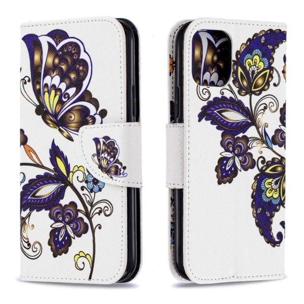 Wonderland iPhone 11 Pro flip etui - Sommerfugle Og Blomster Multicolor