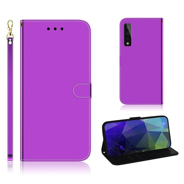 Mirror LG Stylo 7 5G Flip Etui - Lilla Purple