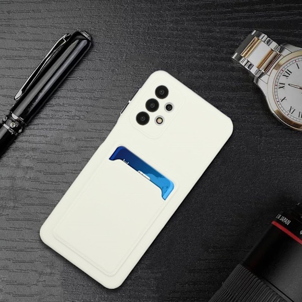 Card Holder Deksel til Samsung Galaxy A32 5G - Hvit White