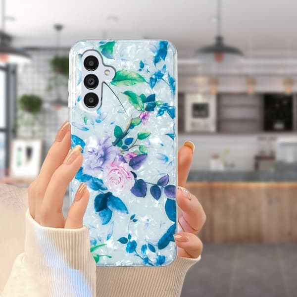 Marble Samsung Galaxy A13 5G Etui - Rose Blue