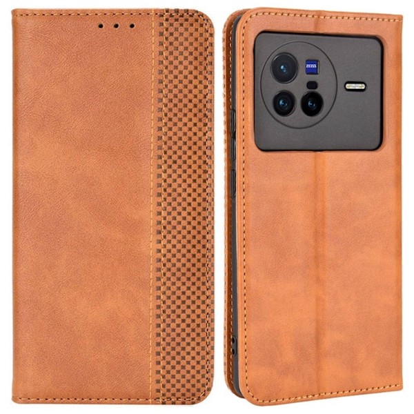 Bofink Vintage Vivo X80 Læder Etui - Brun Brown
