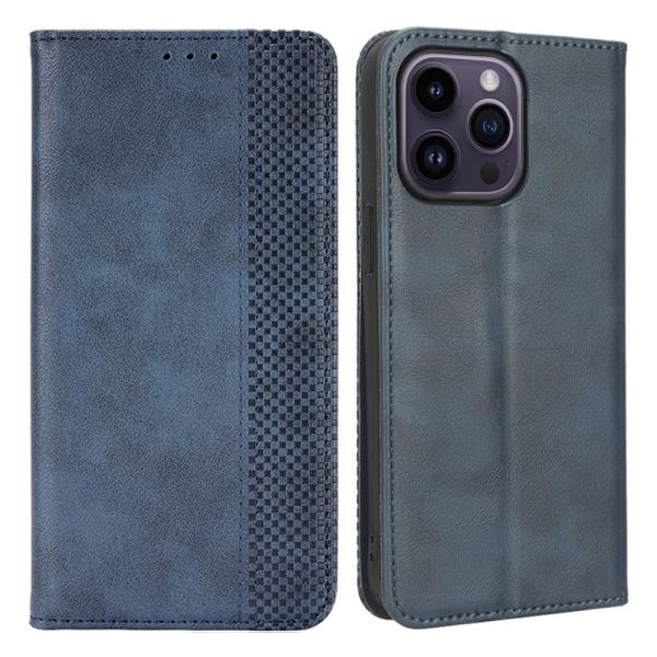 Bofink Vintage iPhone 15 Pro Max Læretui - Blå Blue