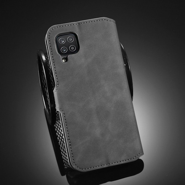 DG.MING Samsung Galaxy A12 5G retro etui - Sølv/Grå Silver grey