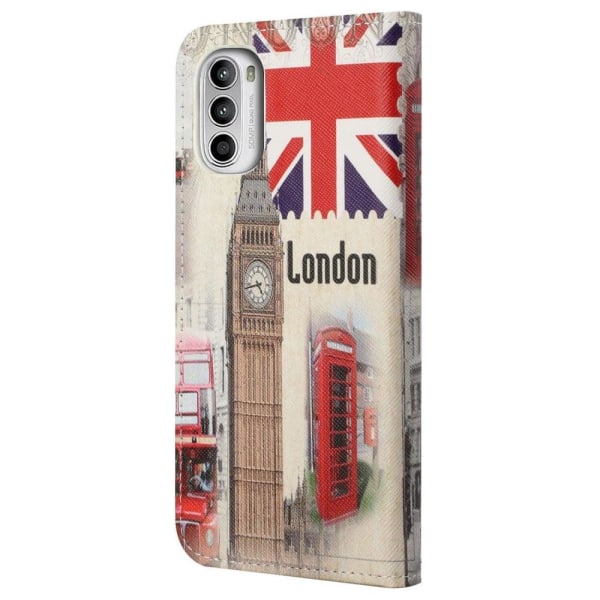 Wonderland Motorola Moto G52 flip kuoret - Lontoo Big Ben Multicolor