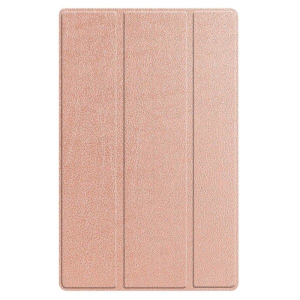 Lenovo Tab M10 HD Gen 2 tri-fold leather flip case - Rose Gold Pink