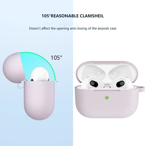 AirPods silicone case with carabiner - Purple Purple