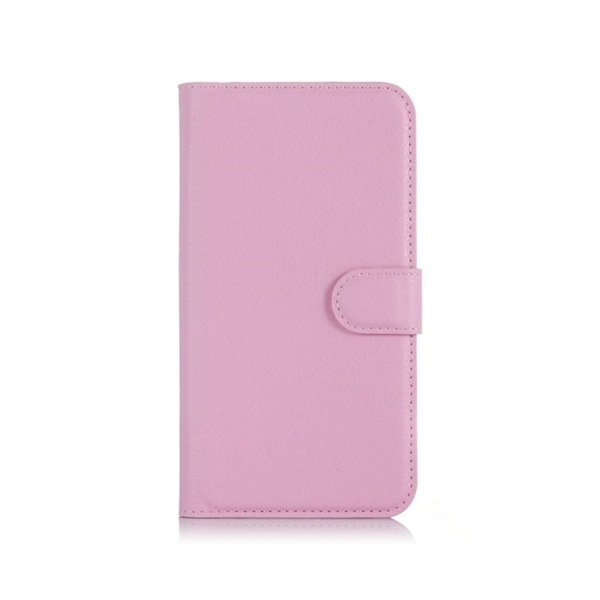 Acer Liquid Z630 Litsi Pintainen Nahkakotelo Korttitaskuilla - Pinkki Pink