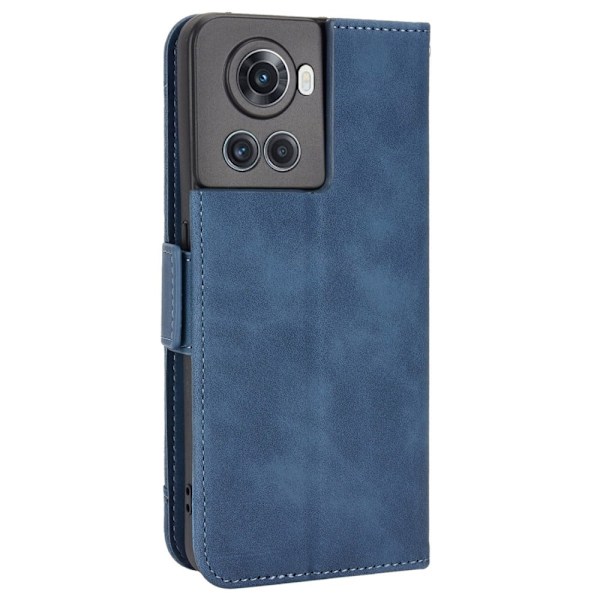 Moderne OnePlus 10R / OnePlus Ace læderetui med pung - Blå Blue