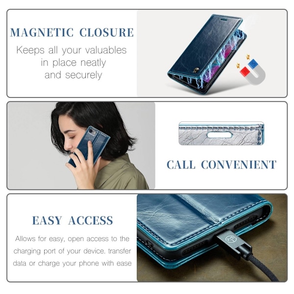 CaseMe iPhone SE (2022) / iPhone SE 2020 / iPhone 7 / iPhone 8 smooth etui - Blå Blue