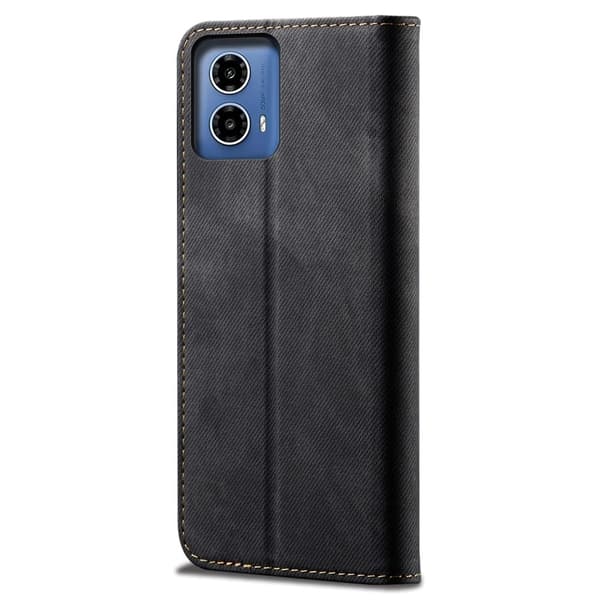Jeans Motorola Moto G85 flip etui - Sort Black