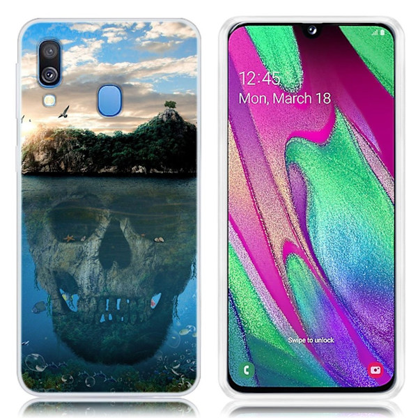 Deco Samsung Galaxy A40 skal - Dödskalle multifärg